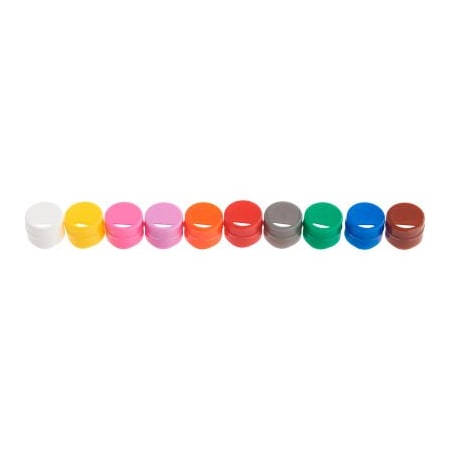 Celltreat Scientific Products CELLTREAT Cap Insert for CF Cryogenic Vial, Assorted Colors, Non-Sterile, Polypropylene, 500PK 229940
